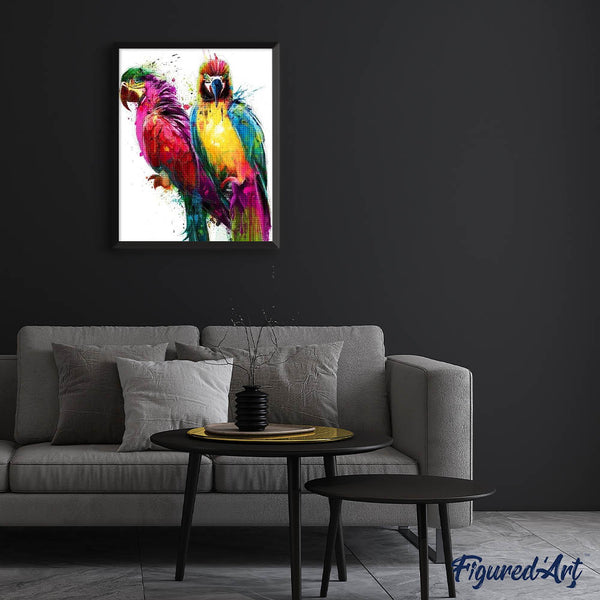 Diamond Painting - Parrots in painting
