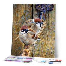 Load image into Gallery viewer, Diamond Painting - Sparrows on a Rope