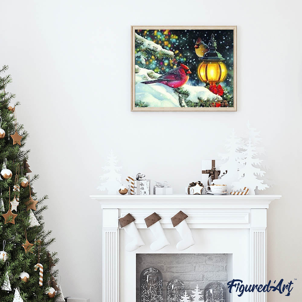 Diamond Painting - Birds and Lantern