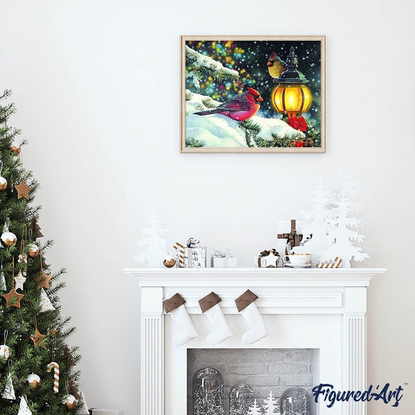 Diamond Painting - Birds and Lantern