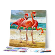 Load image into Gallery viewer, Diamond Painting - Three Flamingos