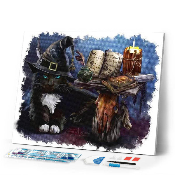 Diamond Painting | Diamond Painting - Cat Sorcerer | animals cats Diamond Painting Animals | FiguredArt