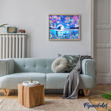 Load image into Gallery viewer, Diamond Painting - Dolphins and Fireworks