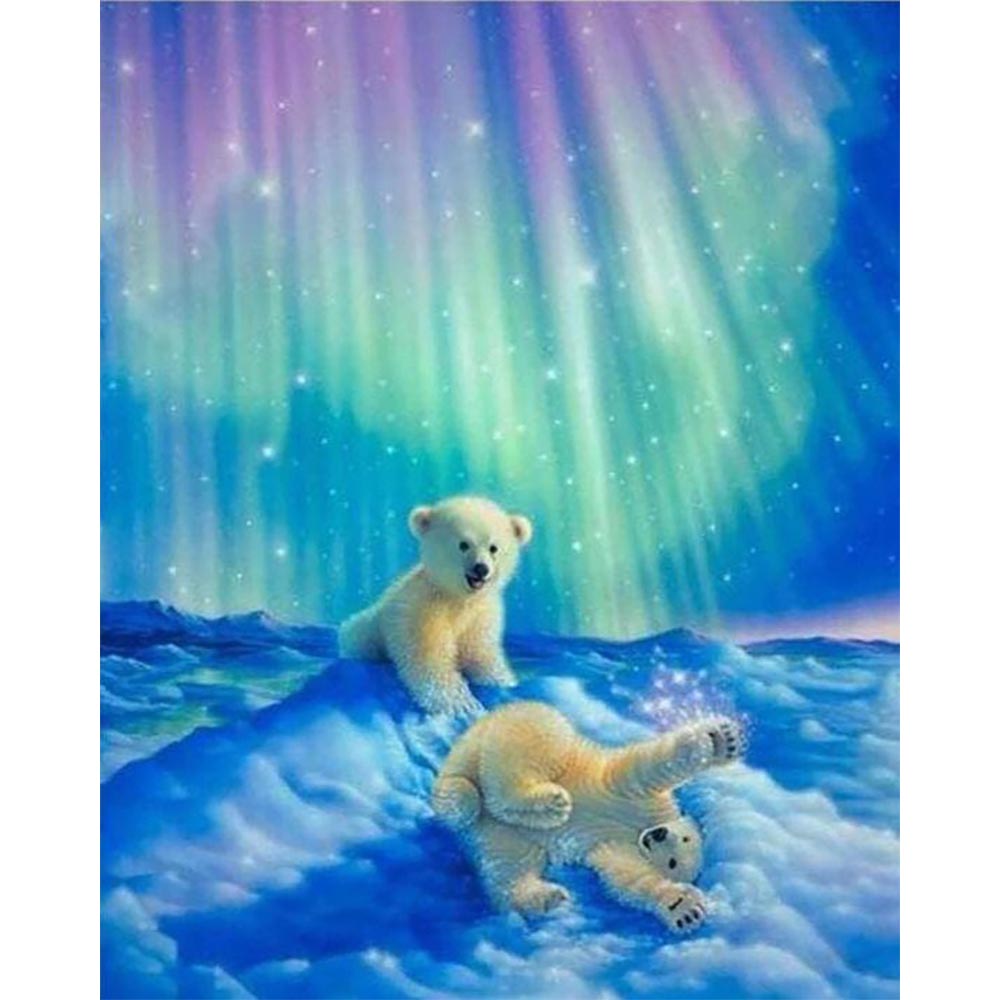 Diamond Painting - Bears and Northern Lights