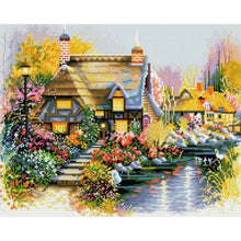 Load image into Gallery viewer, Diamond Painting - House at the edge of the river