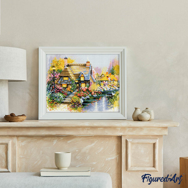 Diamond Painting - House at the edge of the river