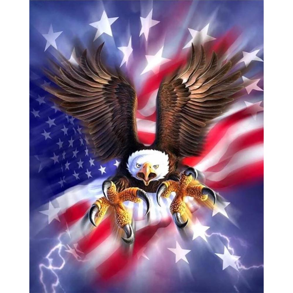 Diamond Painting - Eagle and American Flag