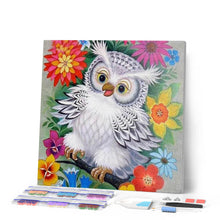 Load image into Gallery viewer, Diamond Painting - Owl and Flowers
