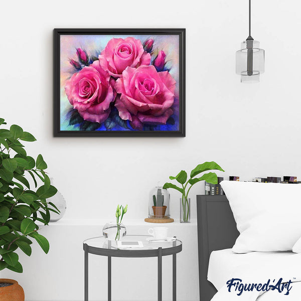 Diamond Painting - Three Roses blooming