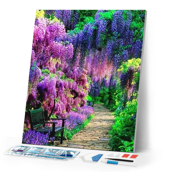 Diamond Painting | Diamond Painting - Wisteria Flower | Diamond Painting Landscapes landscapes | FiguredArt