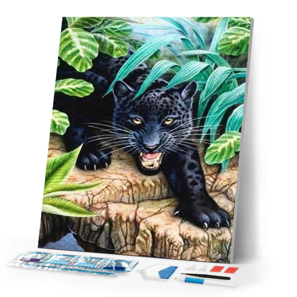 Diamond Painting | Diamond Painting - Black Panther | animals Diamond Painting Animals panthers | FiguredArt