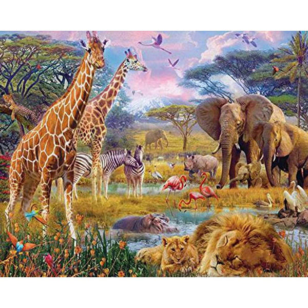 Diamond Painting - Animals in the savannah