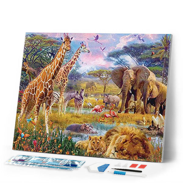 Diamond Painting - Animals in the savannah