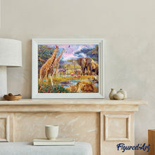 Load image into Gallery viewer, Diamond Painting - Animals in the savannah