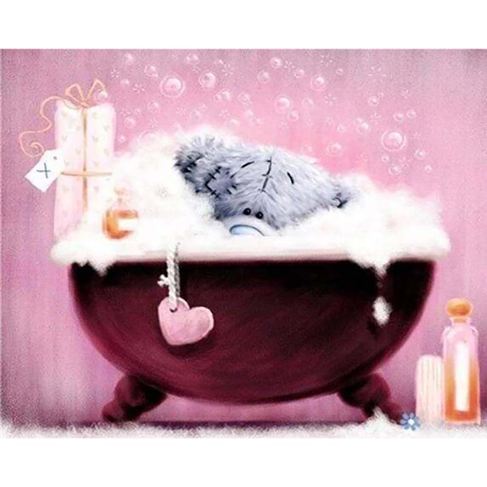 Diamond Painting - Teddy in his bath