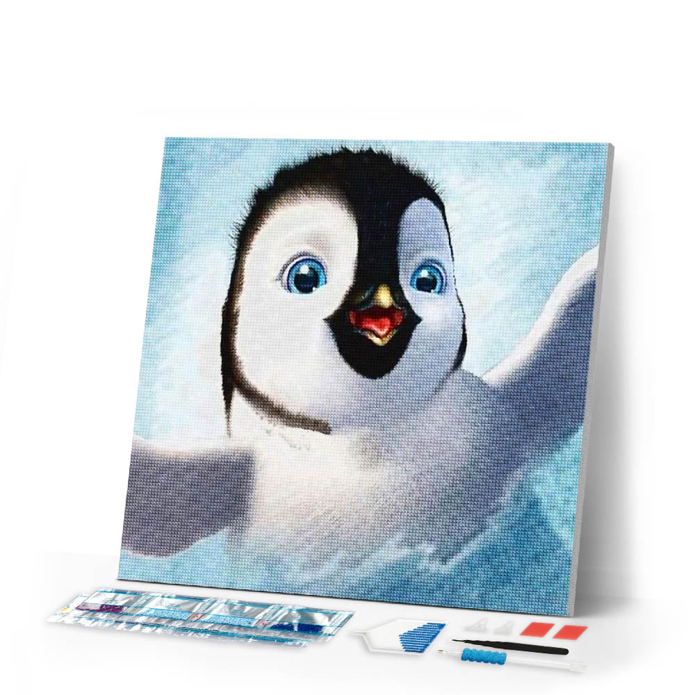 Diamond Painting | Diamond Painting - Baby Penguin | animals Diamond Painting Animals | FiguredArt