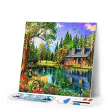 Diamond Painting | Diamond Painting - The Lake House | Diamond Painting Landscapes landscapes | FiguredArt