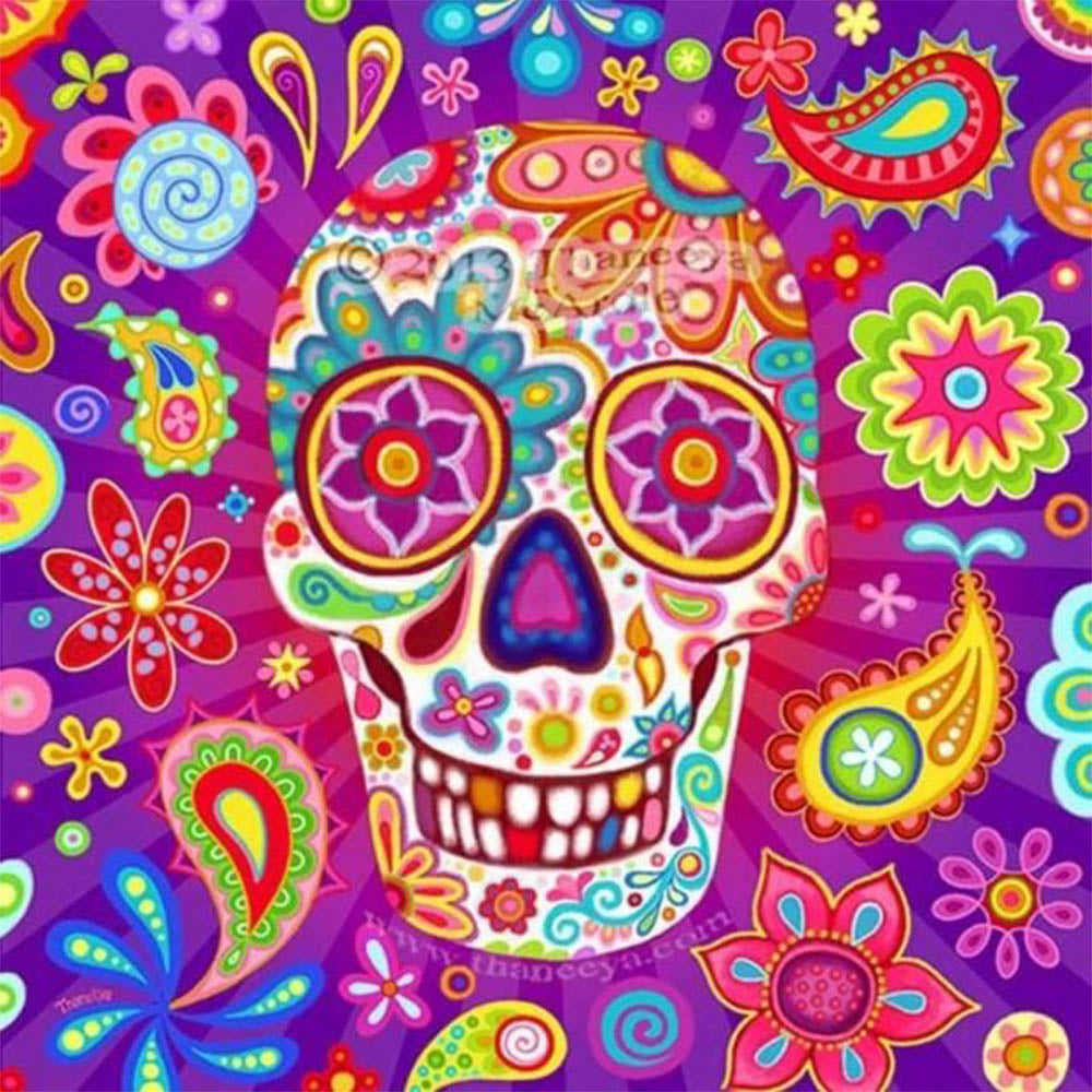 Diamond Painting - Psychedelic Skull
