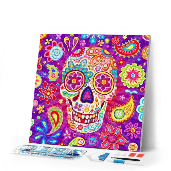 Diamond Painting | Diamond Painting - Psychedelic Skull | Diamond Painting Other other | FiguredArt