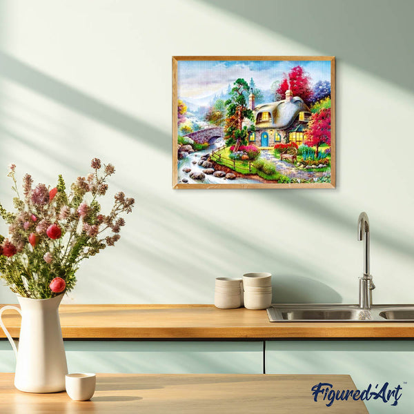 Diamond Painting - House near small River