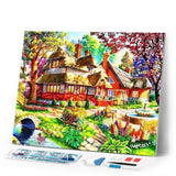 Diamond Painting | Diamond Painting - Peaceful House | Diamond Painting Landscapes landscapes | FiguredArt