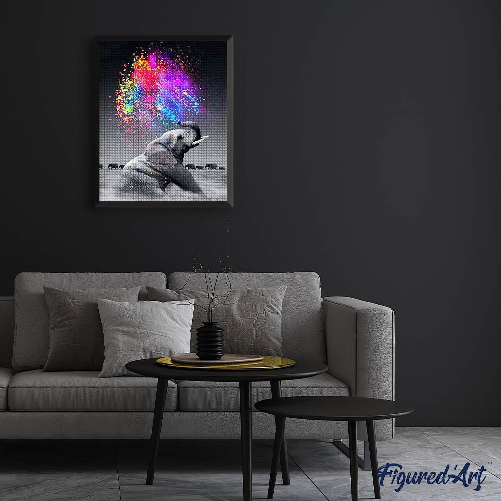 Diamond Painting - Elephant and Colors