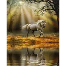 Load image into Gallery viewer, Diamond Painting - Unicorn on the Water's Edge