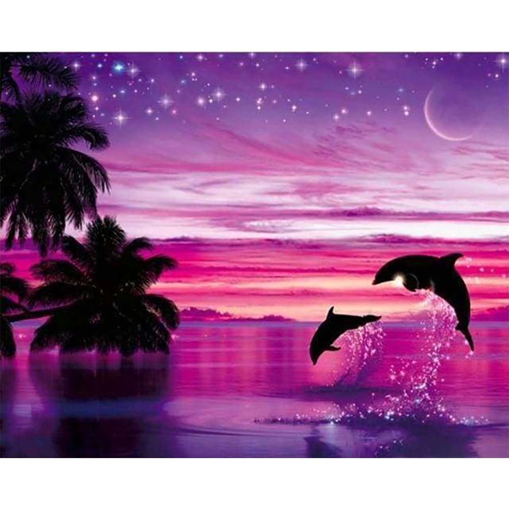 Diamond Painting - Dolphins having fun