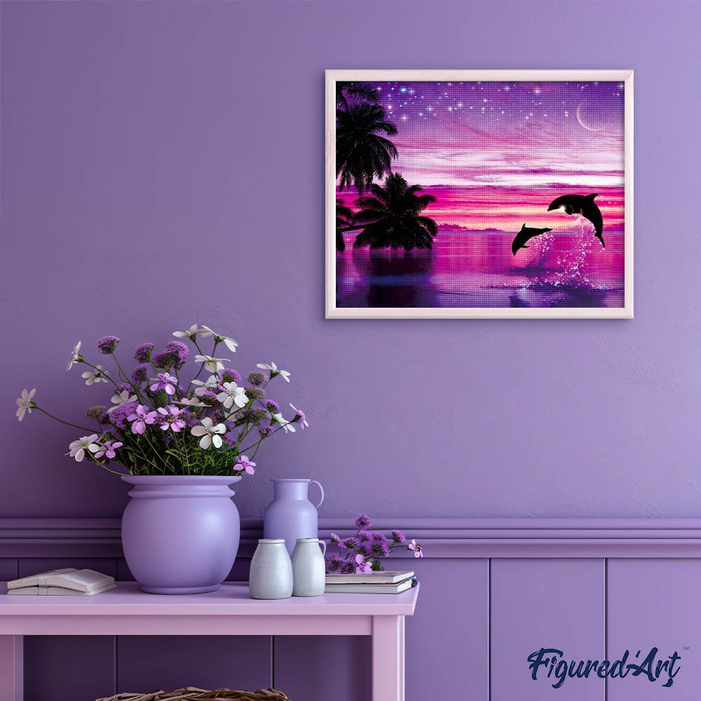 Diamond Painting - Dolphins having fun