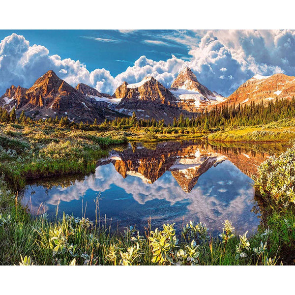 Diamond Painting - Mountain lake and clouds