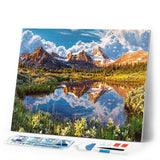 Diamond Painting - Mountain lake and clouds