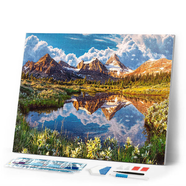 Diamond Painting - Mountain lake and clouds