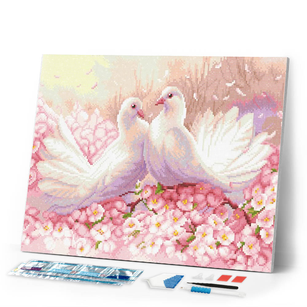 Diamond Painting - Couple of Doves