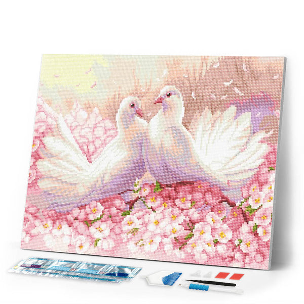 Diamond Painting - Couple of Doves