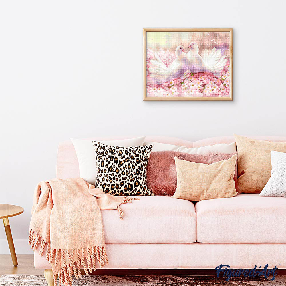 Diamond Painting - Couple of Doves