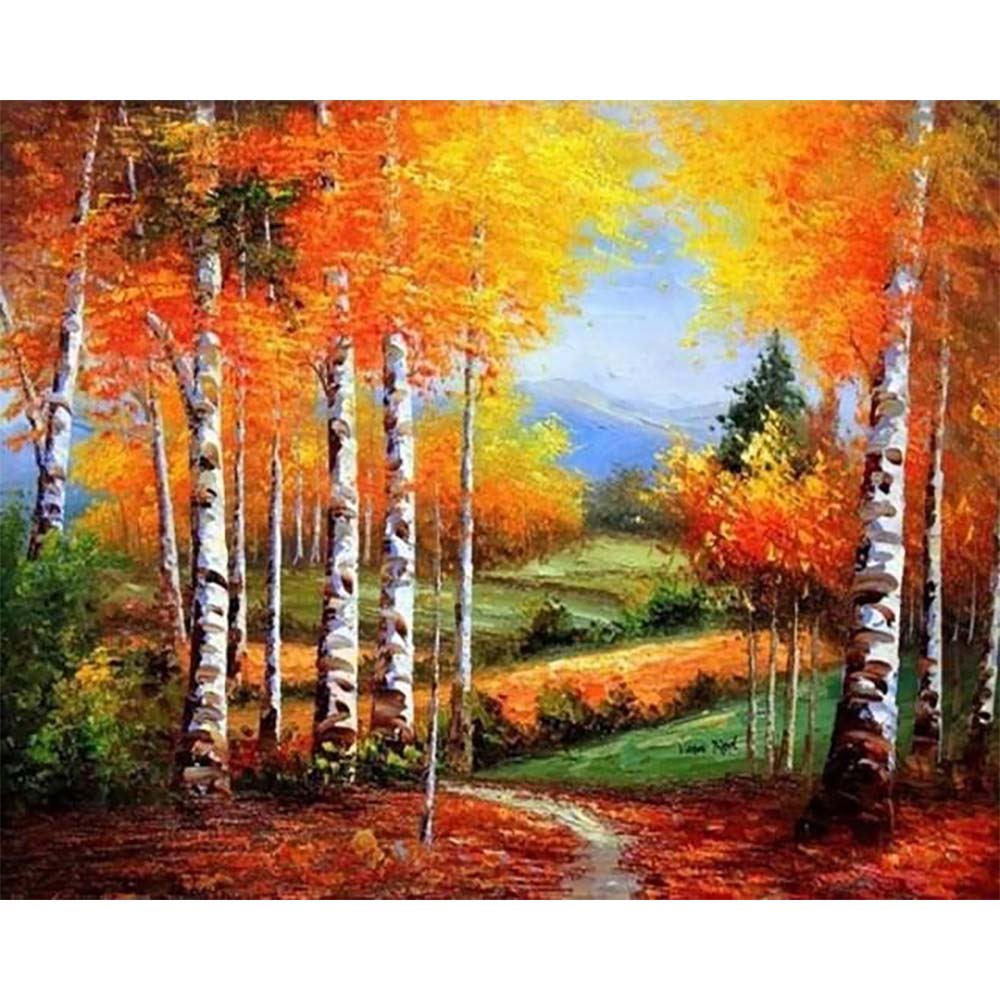 Diamond Painting - Birches in Autumn
