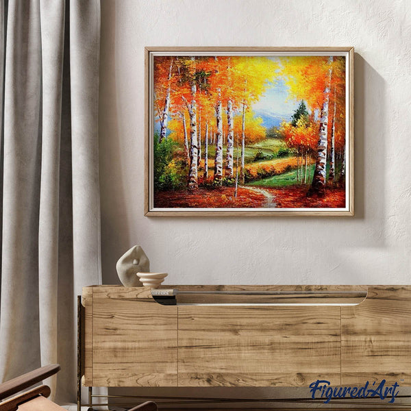 Diamond Painting - Birches in Autumn