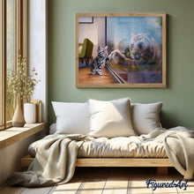 Load image into Gallery viewer, Diamond Painting - Kitten and Tiger's reflection