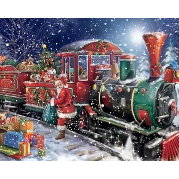 Diamond Painting - Santa Claus and Train