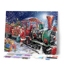Load image into Gallery viewer, Diamond Painting - Santa Claus and Train
