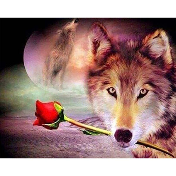 Diamond Painting - Romantic Wolf