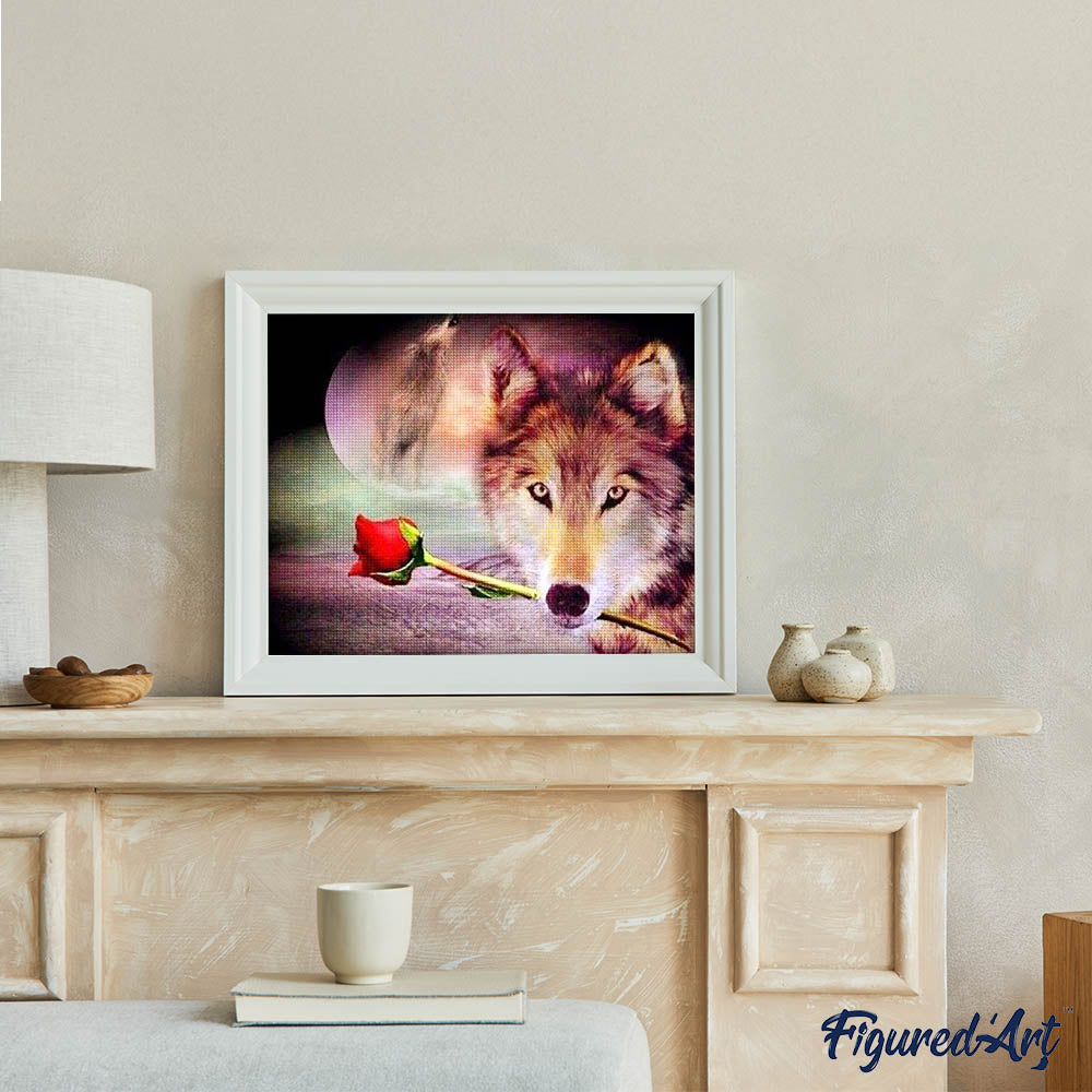 Diamond Painting - Romantic Wolf