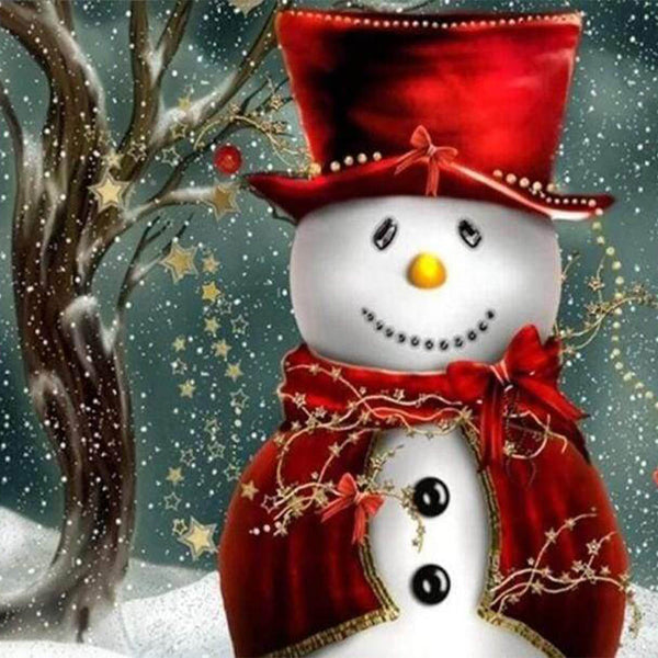 Diamond Painting - Snowman smiling
