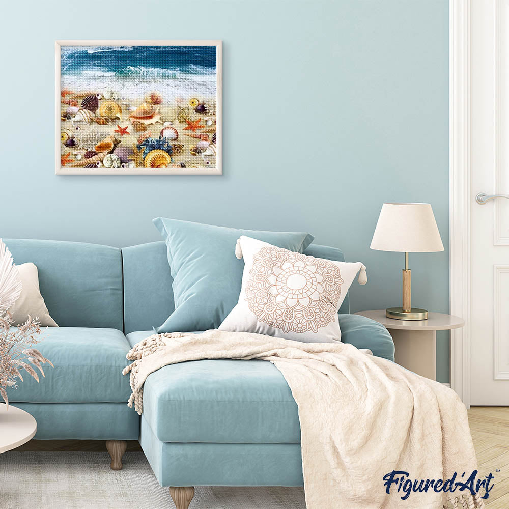 Diamond Painting - Beach and Shellfish