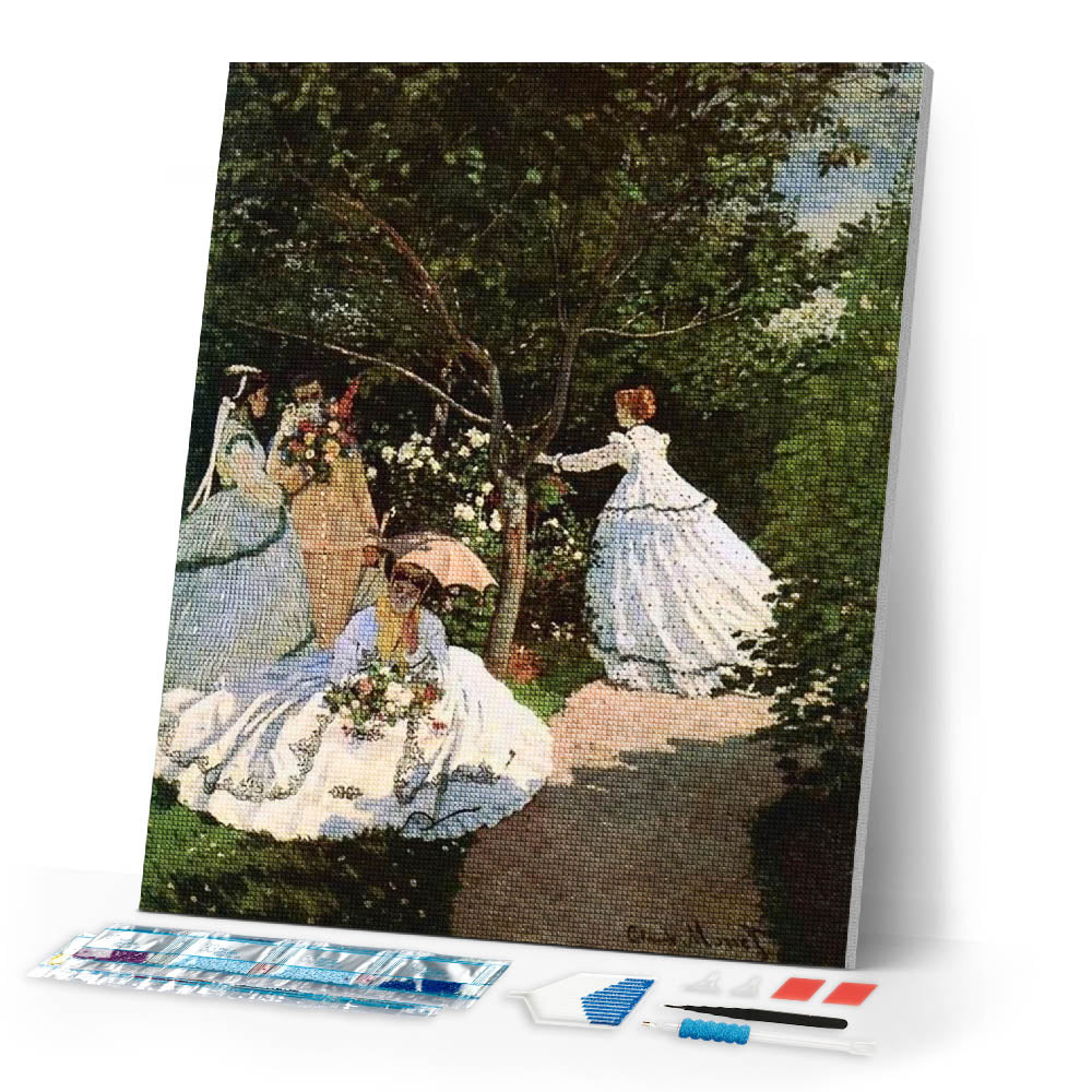Diamond Painting | Diamond Painting - Courtesans in the Garden | Diamond Painting Romance romance | FiguredArt