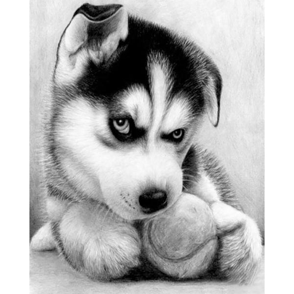 Diamond Painting - Small Husky Player