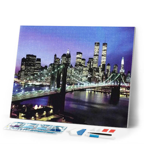 Diamond Painting | Diamond Painting - New York Bridge | cities Diamond Painting Cities | FiguredArt