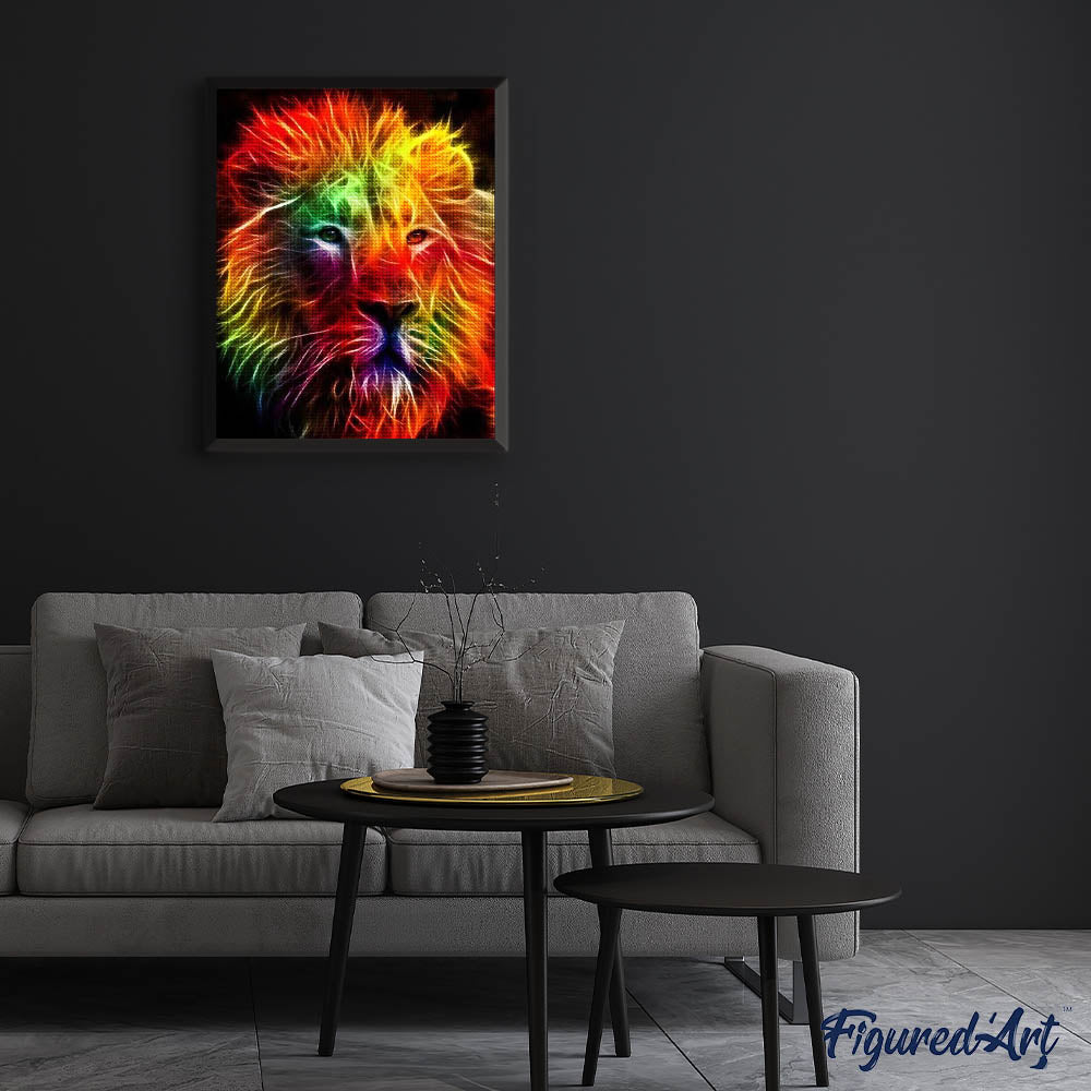 Diamond Painting - Lion Orange Colors