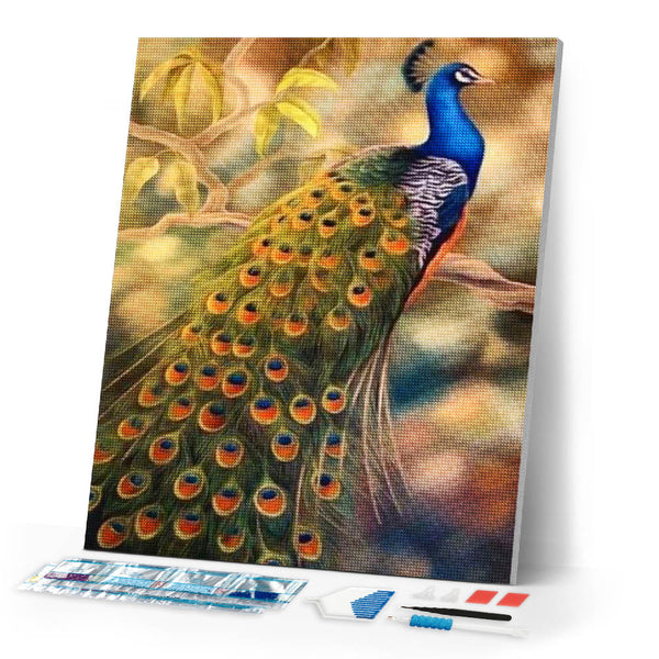 Diamond Painting | Diamond Painting - Female Peacock | animals Diamond Painting Animals peacocks | FiguredArt