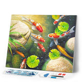 Diamond Painting - Koi Carp in a pond